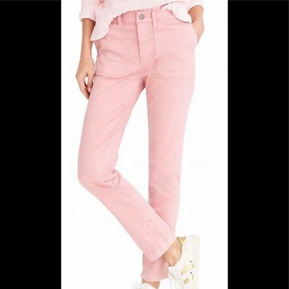 Jcrew Petite Vintage Straight Cargo pant in Slub Sateen - Picture 4 of 6